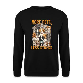 Pet Sitting Pet Lover Dog Walking Dog Sitter - Unisex Sweatshirt - black - Front - Alina (178cm) & Michal (187cm)