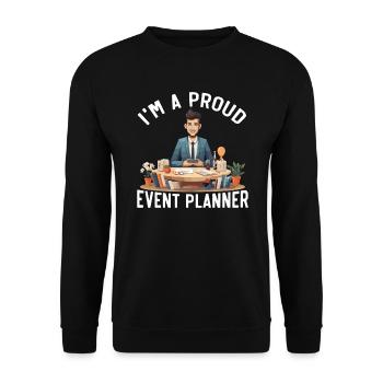 Event Planner Coordinator Job Event Planning - Unisex Sweatshirt - black - Front - Alina (178cm) & Michal (187cm)