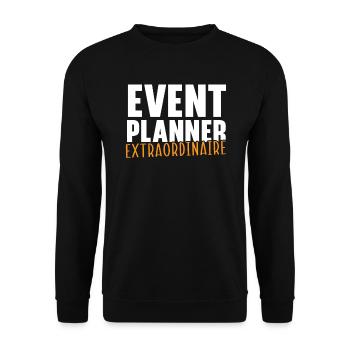 Veranstaltungsplaner Koordinator Job Eventplanung - Unisex Pullover - Schwarz - Vorne - Alina (178cm) & Michal (187cm)
