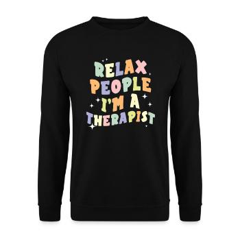 Psychologe Psychologie Psychiater Psychische Gesundheit - Unisex Pullover - Schwarz - Vorne - Alina (178cm) & Michal (187cm)