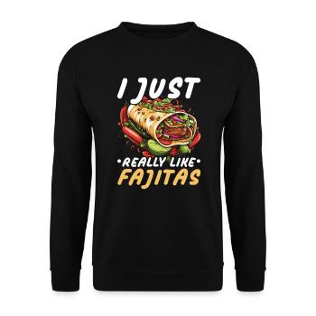 Fajita Tex-mex Cuisine Nourriture Foodie Texas Mexicain - Sweat-shirt Unisexe - noir - Devant - Alina (178cm) & Michal (187cm)