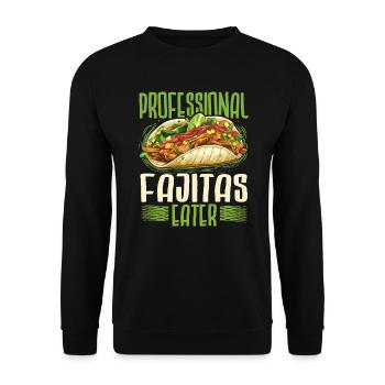 Fajita Tex-mex Cuisine Nourriture Foodie Texas Mexicain - Sweat-shirt Unisexe - noir - Devant - Alina (178cm) & Michal (187cm)