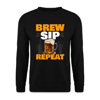 Homebrewing Brewer Beer Making Craft Beer Homebrew - Unisex Sweatshirt - black - Front - Alina (178cm) & Michal (187cm)