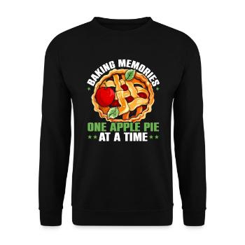 Apple Pie Dessert Food Lover Foodie American Baker - Unisex Sweatshirt - black - Front - Alina (178cm) & Michal (187cm)