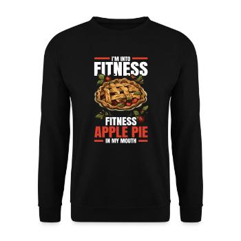 Apple Pie Dessert Food Lover Foodie American Baker - Unisex Sweatshirt - black - Front - Alina (178cm) & Michal (187cm)