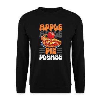Apple Pie Dessert Food Lover Foodie American Baker - Unisex Sweatshirt - black - Front - Alina (178cm) & Michal (187cm)