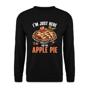 Apple Pie Dessert Food Lover Foodie American Baker - Unisex Sweatshirt - black - Front - Alina (178cm) & Michal (187cm)
