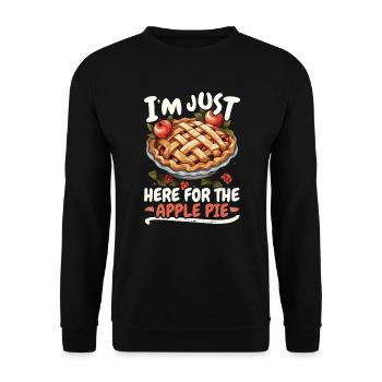 Apple Pie Dessert Food Lover Foodie American Baker - Unisex Sweatshirt - black - Front - Alina (178cm) & Michal (187cm)