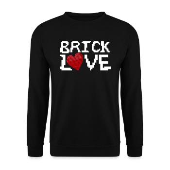 Master Builder Bricks Blocks Play Toys - Unisex Sweatshirt - black - Front - Alina (178cm) & Michal (187cm)