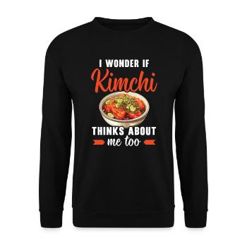 Kimchi Lover Korean Cuisine Spicy Food South Korea - Unisex Sweatshirt - black - Front - Alina (178cm) & Michal (187cm)