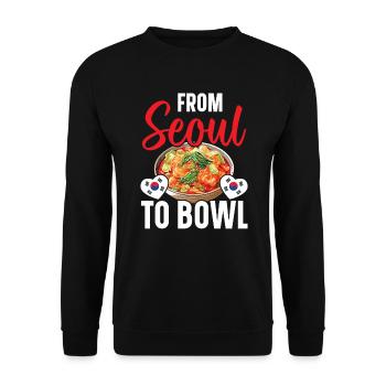 Kimchi Lover Korean Cuisine Spicy Food South Korea - Unisex Sweatshirt - black - Front - Alina (178cm) & Michal (187cm)