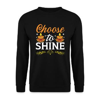 Happy Diwali Diwali Festival Indian Hindu Hinduism - Unisex Sweatshirt - black - Front - Alina (178cm) & Michal (187cm)