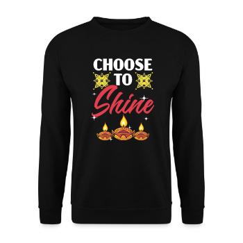 Happy Diwali Diwali Festival Indian Hindu Hinduism - Unisex Sweatshirt - black - Front - Alina (178cm) & Michal (187cm)