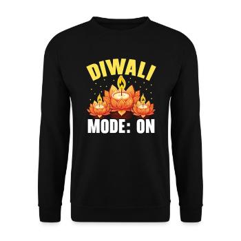 Happy Diwali Diwali Festival Indian Hindu Hinduism - Unisex Sweatshirt - black - Front - Alina (178cm) & Michal (187cm)