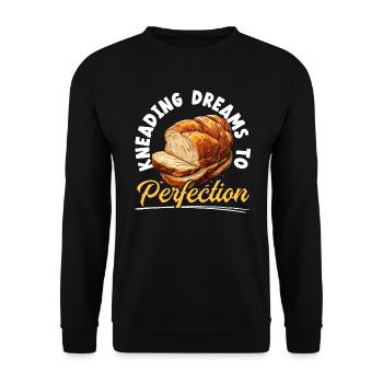 Bäcker Bäckerei Kuchen Brot Muffin Gebäck Lebensmittel Backen - Unisex Pullover - Schwarz - Vorne - Alina (178cm) & Michal (187cm)