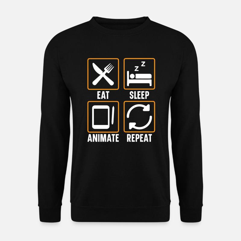 3D-Animator Animieren von Keyframes, Rendern von Animationen - Unisex Pullover - Schwarz