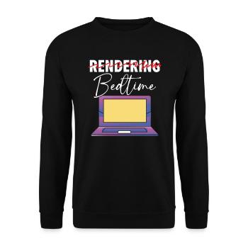 3d Animator Animate Key Frames Rendering Animation - Sweat-shirt Unisexe - noir - Devant - Alina (178cm) & Michal (187cm)