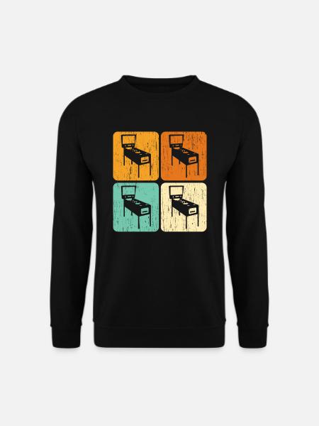 Flipperautomat Arcade-Spiel Klassisches Videospiel - Unisex Pullover - Schwarz