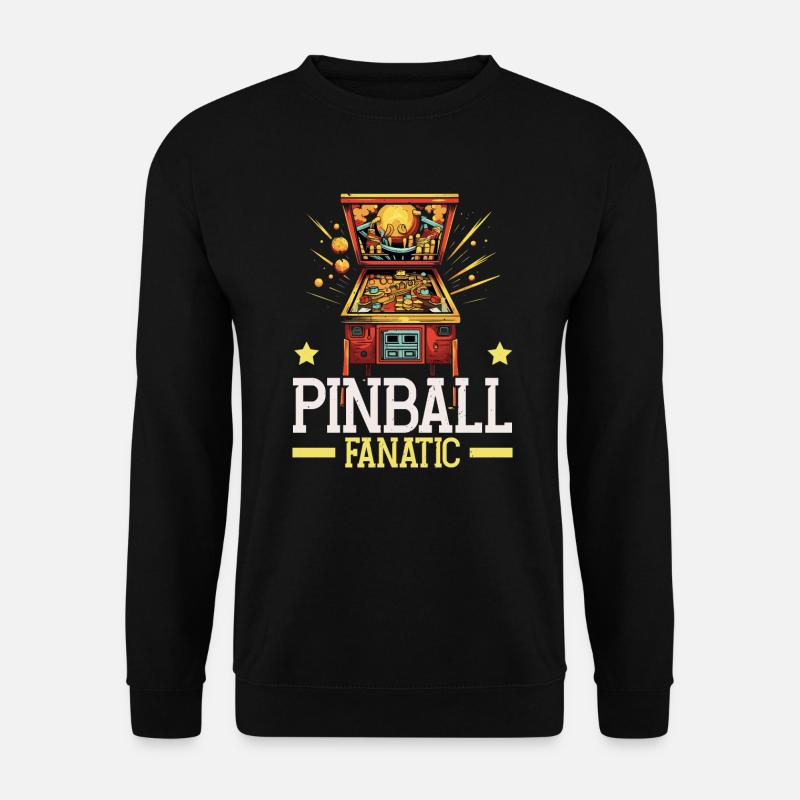 Flipperautomat Arcade-Spiel Klassisches Videospiel - Unisex Pullover - Schwarz