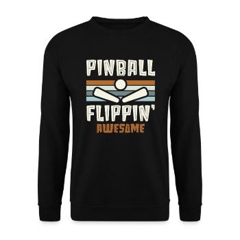 Pinball Machine Arcade Game Classic Video Game - Unisex Sweatshirt - black - Front - Alina (178cm) & Michal (187cm)