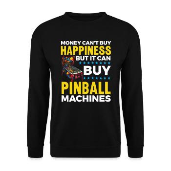 Pinball Machine Arcade Game Classic Video Game - Unisex Sweatshirt - black - Front - Alina (178cm) & Michal (187cm)
