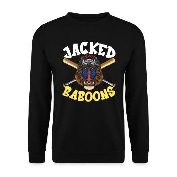 Babouin Singe Amoureux Faune Animalier Gardien de zoo - Sweat-shirt Unisexe - noir - Devant - Alina (178cm) & Michal (187cm)