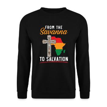 Christianisme afro-américain afro-américain Noir - Sweat-shirt Unisexe - noir - Devant - Alina (178cm) & Michal (187cm)