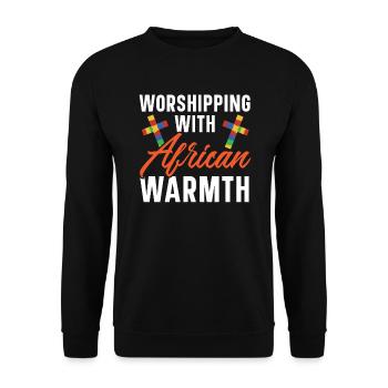 African Christian Afro American Black Christianity - Unisex Sweatshirt - black - Front - Alina (178cm) & Michal (187cm)