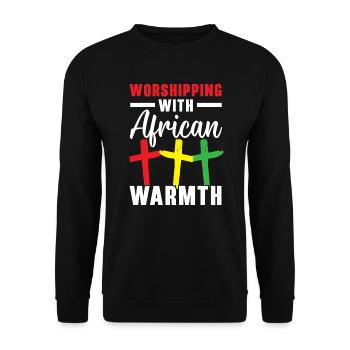 African Christian Afro American Black Christianity - Unisex Sweatshirt - black - Front - Alina (178cm) & Michal (187cm)
