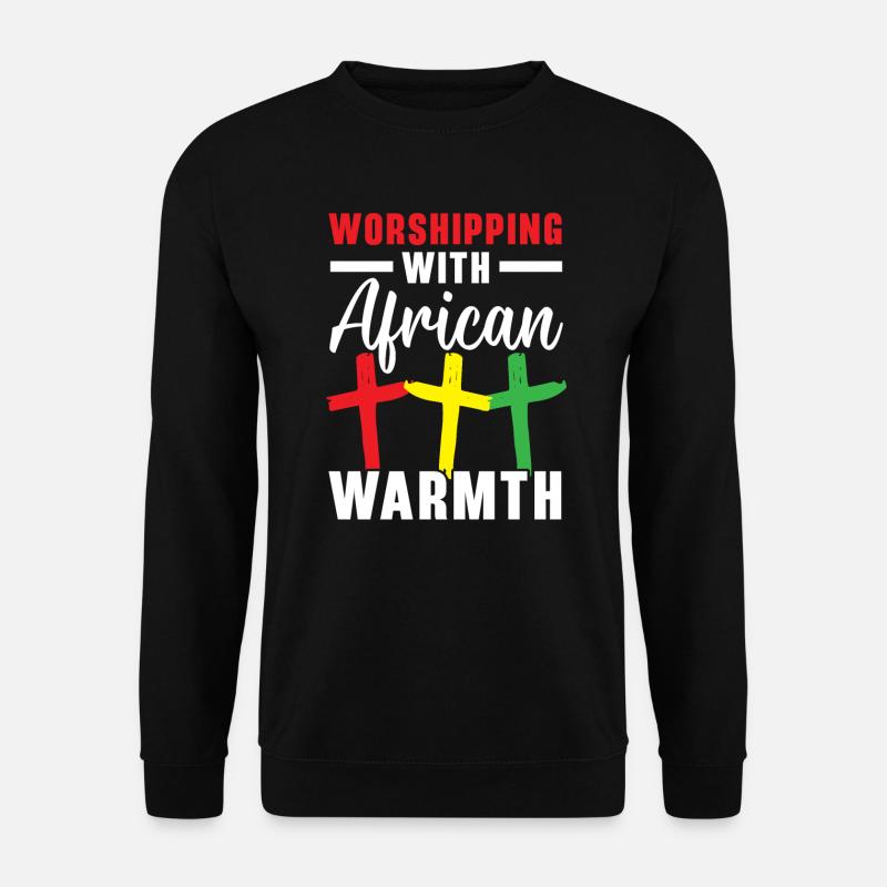 Afrochrist Afroamerikanisches Schwarzes Christentum - Unisex Pullover - Schwarz