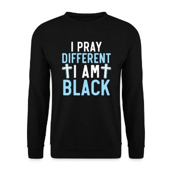 African Christian Afro American Black Christianity - Unisex Sweatshirt - black - Front - Alina (178cm) & Michal (187cm)