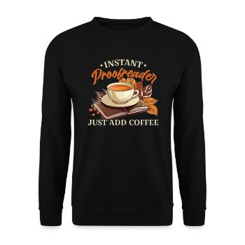 Korrekturlesen, Job, Rechtschreibung, Grammatik, Korrekturleser - Unisex Pullover - Schwarz - Vorne - Alina (178cm) & Michal (187cm)