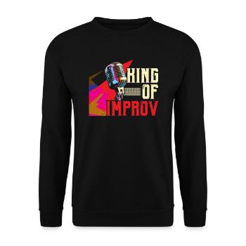 Stand Up Comedian Comedy Performer Jokes Funny - Unisex Sweatshirt - black - Front - Alina (178cm) & Michal (187cm)