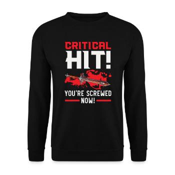 Role Playing Game Video Game Player Gamer Gaming - Unisex Sweatshirt - black - Front - Alina (178cm) & Michal (187cm)