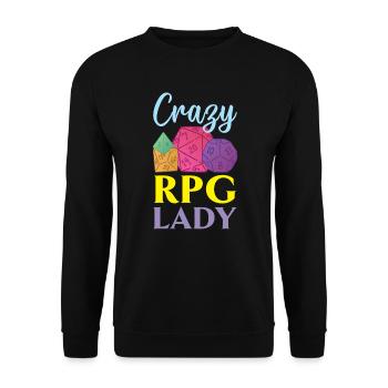 Role Playing Game Video Game Player Gamer Gaming - Unisex Sweatshirt - black - Front - Alina (178cm) & Michal (187cm)