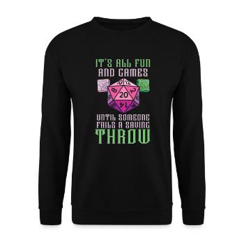 Role Playing Game Video Game Player Gamer Gaming - Unisex Sweatshirt - black - Front - Alina (178cm) & Michal (187cm)