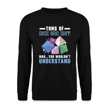 Role Playing Game Video Game Player Gamer Gaming - Unisex Sweatshirt - black - Front - Alina (178cm) & Michal (187cm)
