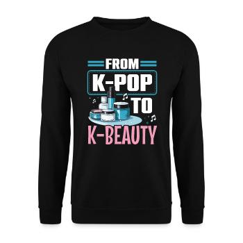 K-Beauty Hautpflege Oppa Korean Beauty Südkorea - Unisex Pullover - Schwarz - Vorne - Alina (178cm) & Michal (187cm)