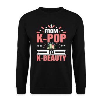 K-Beauty Hautpflege Oppa Korean Beauty Südkorea - Unisex Pullover - Schwarz - Vorne - Alina (178cm) & Michal (187cm)