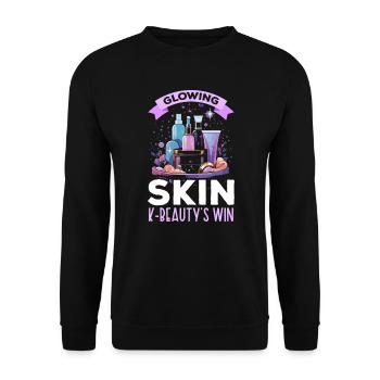 K-Beauty Skincare Oppa Korean Beauty Corée du Sud - Sweat-shirt Unisexe - noir - Devant - Alina (178cm) & Michal (187cm)