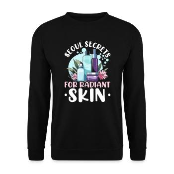 K-Beauty Hautpflege Oppa Korean Beauty Südkorea - Unisex Pullover - Schwarz - Vorne - Alina (178cm) & Michal (187cm)