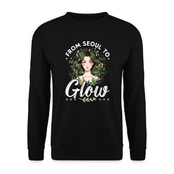 K-Beauty Hautpflege Oppa Korean Beauty Südkorea - Unisex Pullover - Schwarz - Vorne - Alina (178cm) & Michal (187cm)