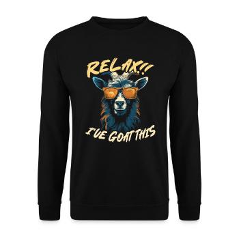Goat Lover Kid Ranch Wool Farm Animal Farming - Sweat-shirt Unisexe - noir - Devant - Alina (178cm) & Michal (187cm)