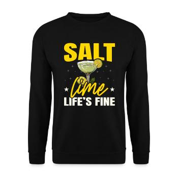 Margarita Lover Alcohol Drinker Mexican Cocktail - Unisex Sweatshirt - black - Front - Alina (178cm) & Michal (187cm)