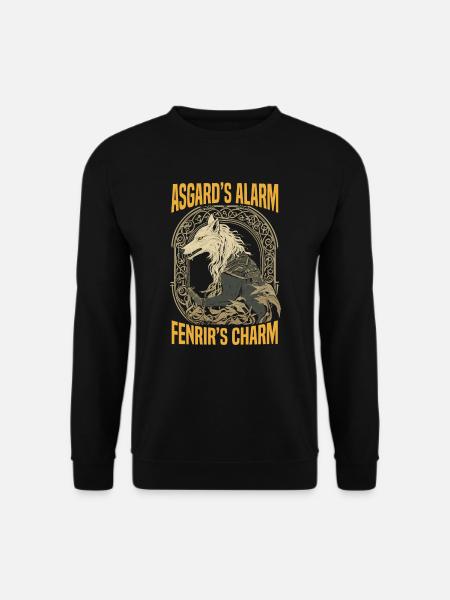 Fenrir Wolf Wikinger Nordisch Nordmänner Odins Wolf - Unisex Pullover - Schwarz