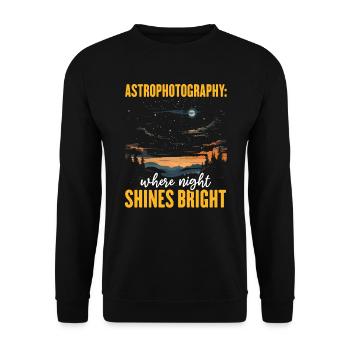 Astrofotografie Kamera Astronomische Astronomie - Unisex Pullover - Schwarz - Vorne - Alina (178cm) & Michal (187cm)