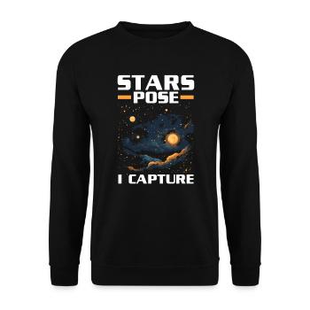 Astrofotografie Kamera Astronomische Astronomie - Unisex Pullover - Schwarz - Vorne - Alina (178cm) & Michal (187cm)