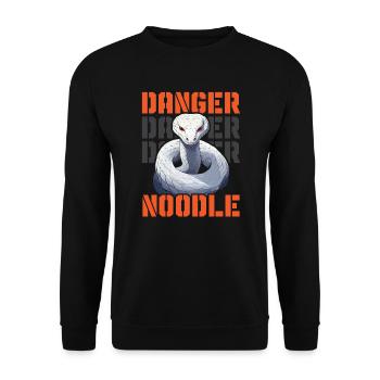 Boule Albino Phyton Serpent venimeux Serpent albinos - Sweat-shirt Unisexe - noir - Devant - Alina (178cm) & Michal (187cm)