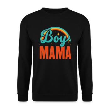 Junge Mama Beste Mama aller Zeiten Mutterschaft Muttertag - Unisex Pullover - Schwarz - Vorne - Alina (178cm) & Michal (187cm)