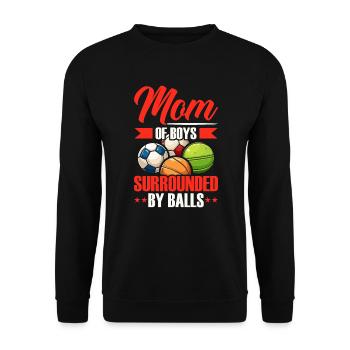 Junge Mama Beste Mama aller Zeiten Mutterschaft Muttertag - Unisex Pullover - Schwarz - Vorne - Alina (178cm) & Michal (187cm)